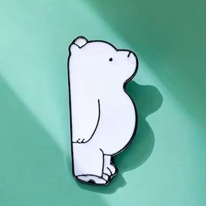 Super Cute Little White Bear Trendy Pin